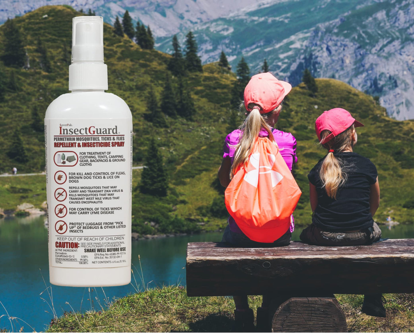 InsectGuard Permethrin Mosquitoes, Ticks and Flies Repellent & Insecticide Spray Gallon (128.00oz) 2 Pack