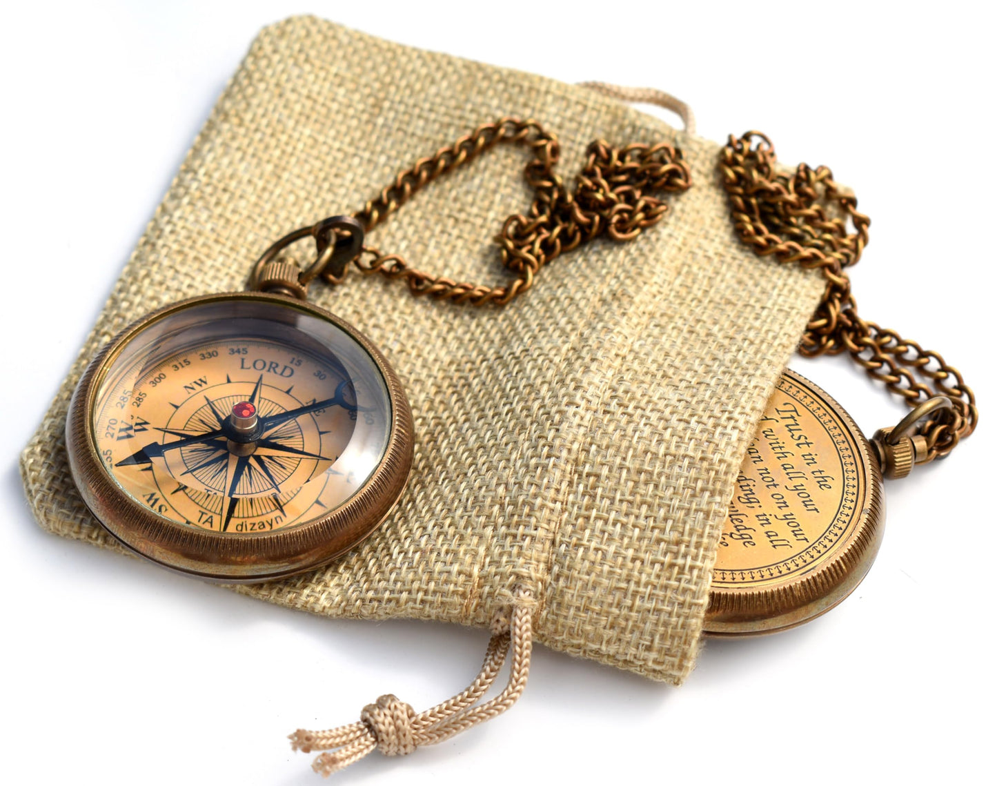 Trust in the Lord-Proverbs 3: 5-6 Quote Engraved Compass, Greeting Card, Hiking Backpacking Compass-Boy Scout Compass for Kids-2026 Graduation Day Gifts-Baptism Gifts Compass for Women Mens Boy Girls