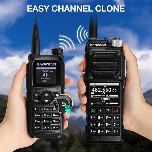 BAOFENG UV-28 PLUS Ham Radio Handheld with GPS & APP Programming, 10W Long Range Walkie Talkie Dual Band Two Way Radio, FM AM AIR NOAA Receiver with Frequency Copy, 1000CHs, 2200mAh Battery USB-C Port