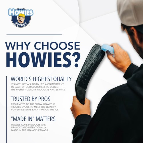 Howies Hockey - Black Hockey Tape 1 Pack - Cloth Stick Tape - Strong, Long-Lasting Adhesive for Stick Blade, Lacrosse, Baseball - 1 Inch x 24 Yards - Professional Quality