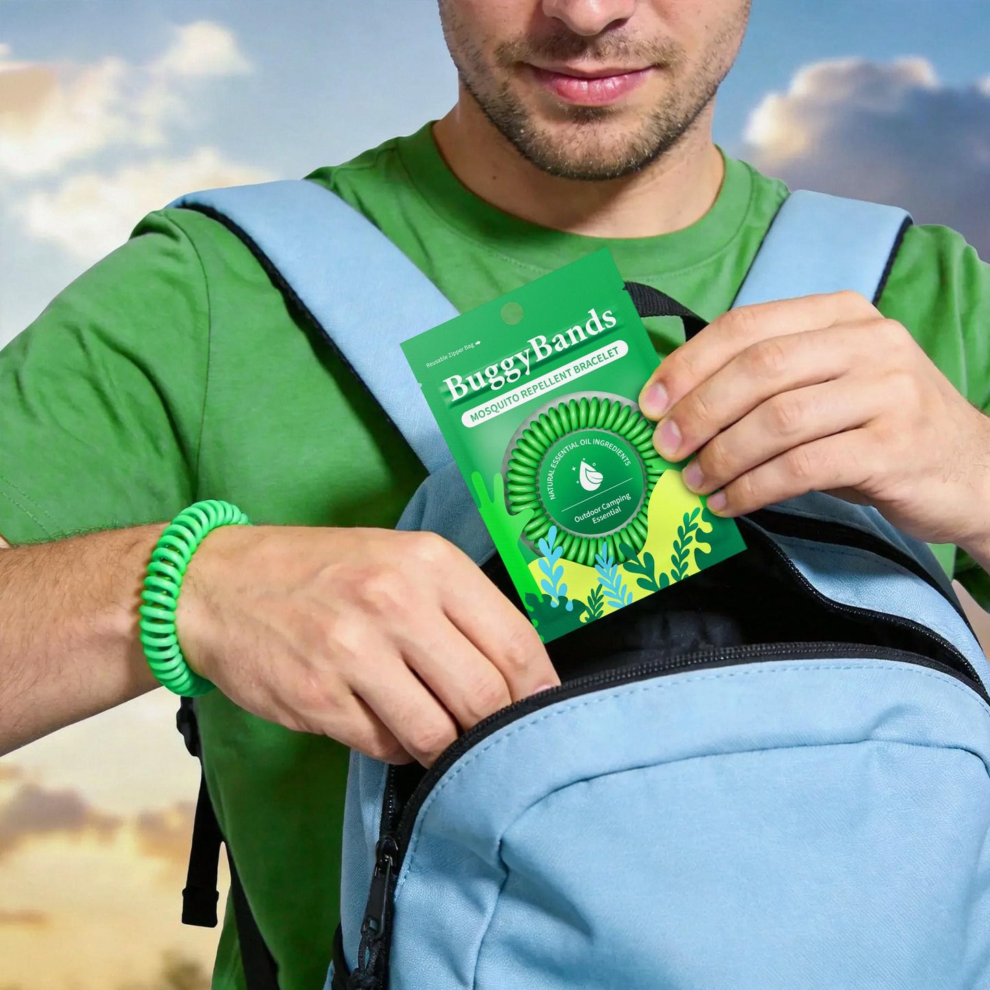 BuggyBands 24 Pack Mosquito Repellent Bracelets for Kids & Adults, Individually Wrapped Repellent Wristbands, DEET Free, Natural and Waterproof Band