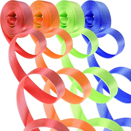 Grosun 10 Yards Nylon Webbing 1 inch 1.5 inch 2 inch Webbing Nylon Strap Backpack Straps Belt, 10 25 50 3.3 Yards Webbing (White, 1 inch)