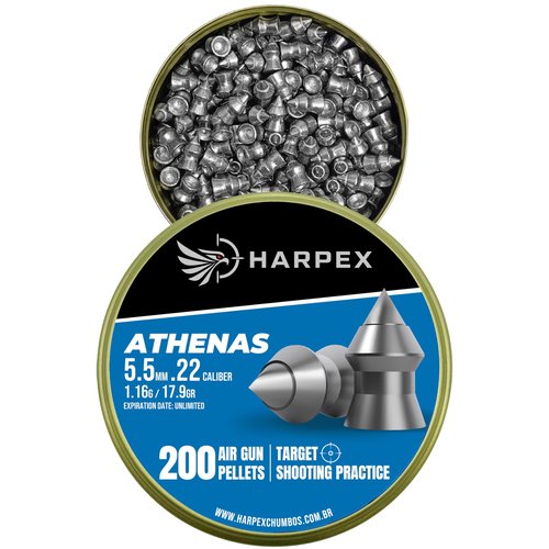 Athenas Airgun Pellets .22 Caliber 17.9gr(1.16g) Pointed - 200ct