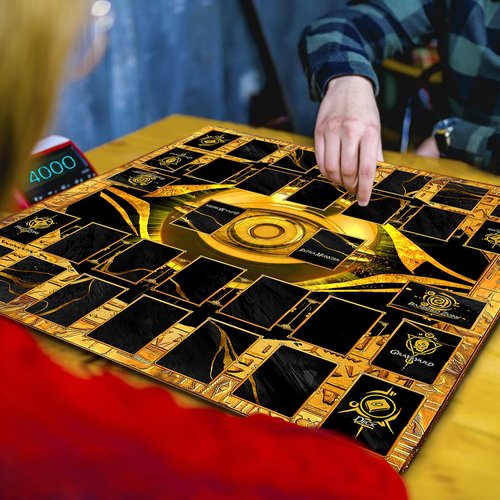 sabermaster Card Rubber Mat - 2 Player, Square playmat for Gamer 60x60cm/23.6x23.6inch
