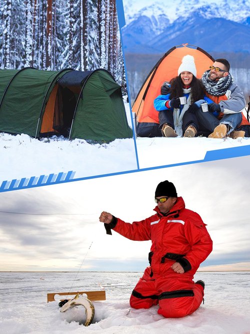 MADHOLLY Universal Ice Anchor Tool- Ice Anchor Power Drill Adapter Ice House Anchors for Ice Insert Sewing- Ice Shanty Anchors for Ice Fishing Shelter Tent, for Dad Gifts Ice Fishing Enthusiast