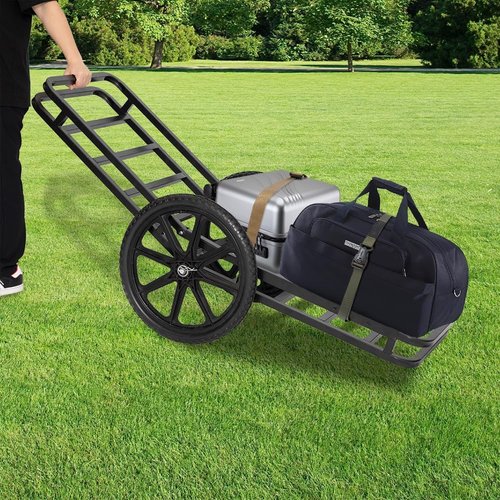Yeeoy Deer Cart, 500 LBS Capacity Folding Game Cart with Big Wheels, Heavy Duty Steel Game Hauler Hunting Gear Accessories, Luggage Trailer for Outdoor Adventure Hunting, Camping, Fishing