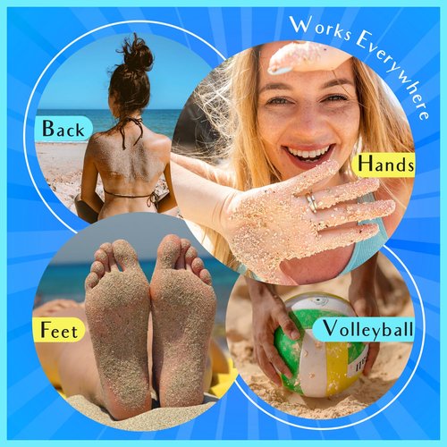 WEKAPO Sand Remover for Beach, Sand Remover Wipe Mitt Talc-Free & Reef Friendly Removal Bag for Family, Women, Must-Have Beach Essentials for Summer, Vacation and Hawaii Trip (1pcs Round Turtle)