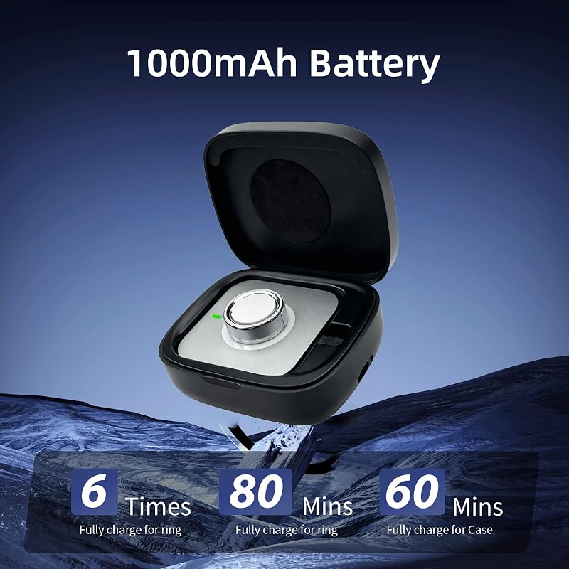 Wireless Charging Case for Oura Ring Gen 5, Gen 4 & Gen 3 — Black Variation