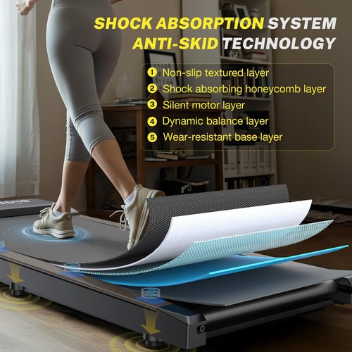 WELLFIT Walking Pad Treadmill with Incline/Decline,300+ lbs Capacity,2.5HP Quiet Standing Under Desk Walking Jogging Running Machine for Apartment Office Home,Works with Apps & Remote Control