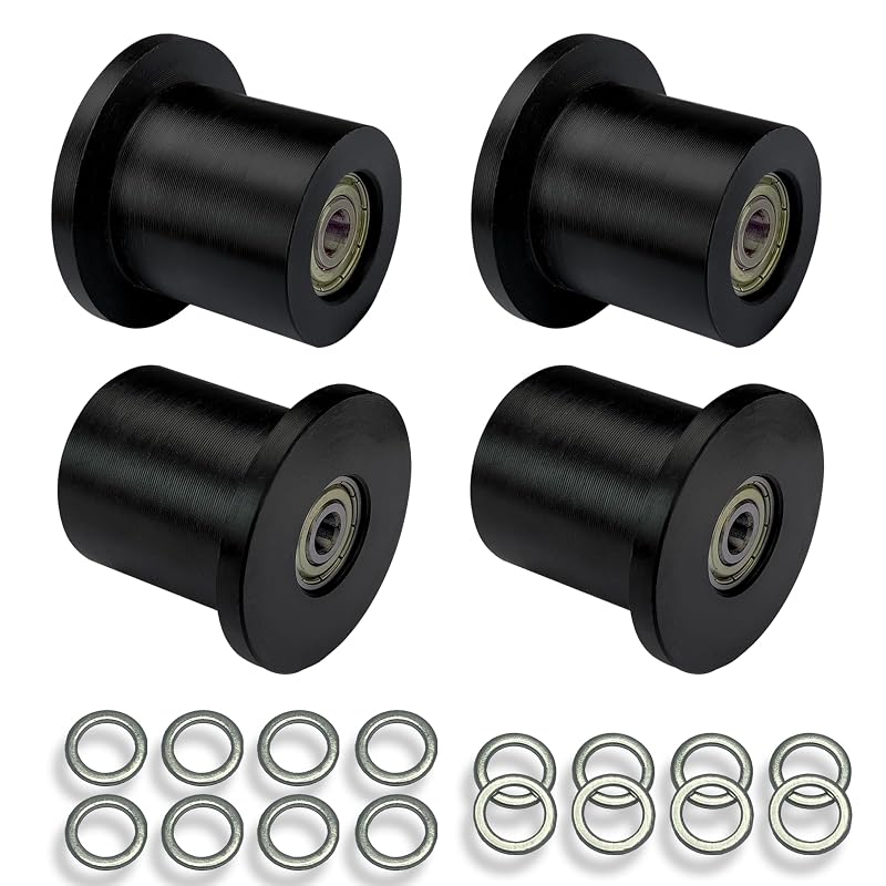 Total Gym Replacement Wheel Rollers 6mm Bearing Bore 4Pcs - Upgraded for XL, XLS, FIT, Some 3000XL