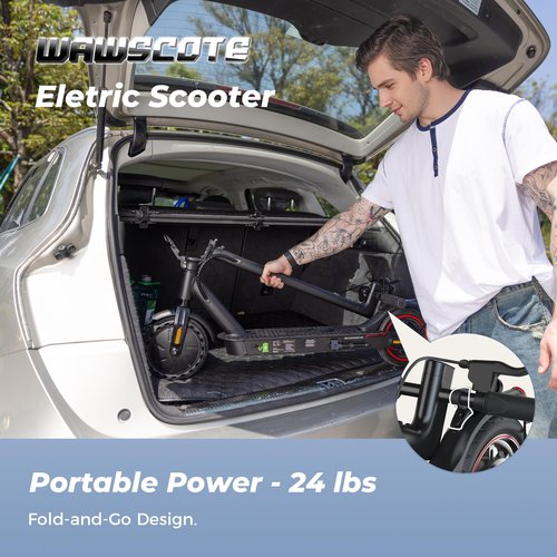 Electric Scooter - 500W Motor Electric Scooter Adults, 21 Miles Range, 18.6 MPH Max Speed, Double Braking Systems, 8.5’’ Pneumatic Tire Folding & Portable E-Scooter for Commuter
