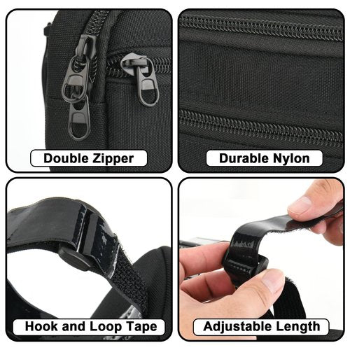 Cosmos Horse Saddle Bag Pommel Pocket Saddle Horn Bag Cell Phone Holder Small Saddle Pouch for Holding Smartphone Keys Cards, Horse Tack Accessories