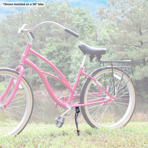 Lumintrail Center Mount Bike Kickstand - Fits 24-29 Inch Bicycles - Bike Kick Stands for Adult Mountain, Cruiser and Road Bike - Quick Adjust Height Kickstand