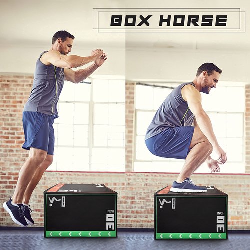Holleyweb 3 in 1 Foam Plyometric Jump Box - Plyo Jump Box for Training & Conditioning