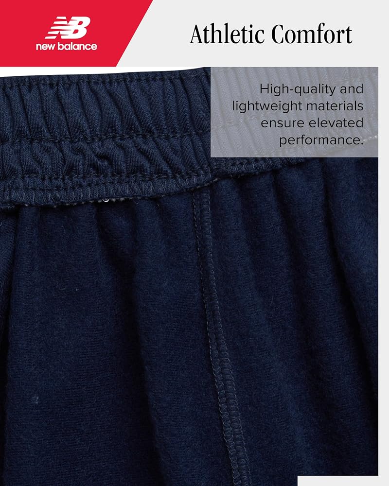 Dark Indigo 14-16 New Balance Boys Sweatpants – Performance Tricot Joggers with Zip Pockets