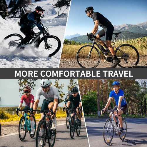 Bike Stem Riser Adjustable,Handlebar Extender, Increases Height Up to 5.2" for 1-1/8" Most Bicycle Road Bike, MTB, BMX, Cycling (Black)