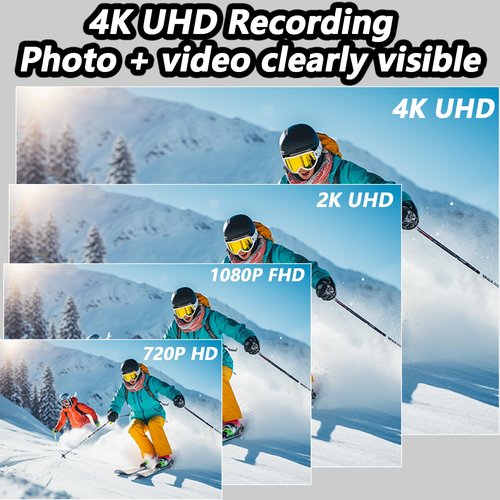Eastfatkun Action Camera 4K -30m Waterproof, Magnetic 360° Clip,90Min Battery 128GB Wearable Mini Body Camera for Vlogging, Cycling, Diving, Hiking, Pet Adventures (Thumb-Sized)