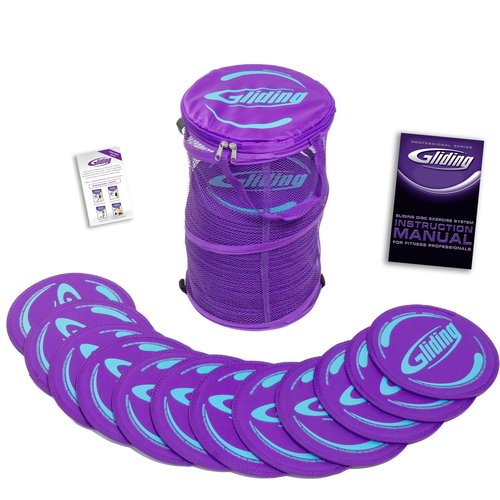 Gliding Discs Club Pack for Hardwood Floors (25 Pair, Purple)