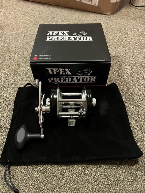 Apex Predator BC65C Level Wind Catfish Casting Reel 25 lbs Drag (Right Hand)