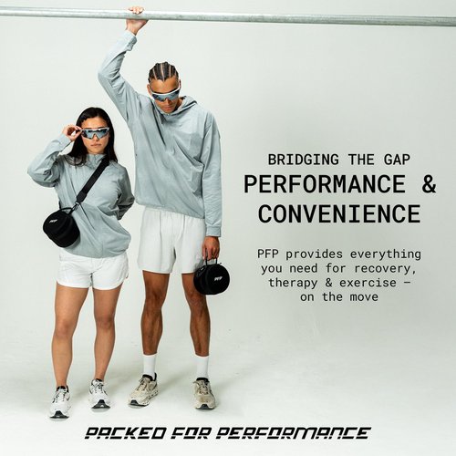 Packed for Performance Mobility Pack, 6-Piece Workout Set - at Home & On-The-Go Exercise Recovery Tools - Foam Roller, Extended Performance & Mini Resistance Band, Massage Tool & Carry Case with Clip
