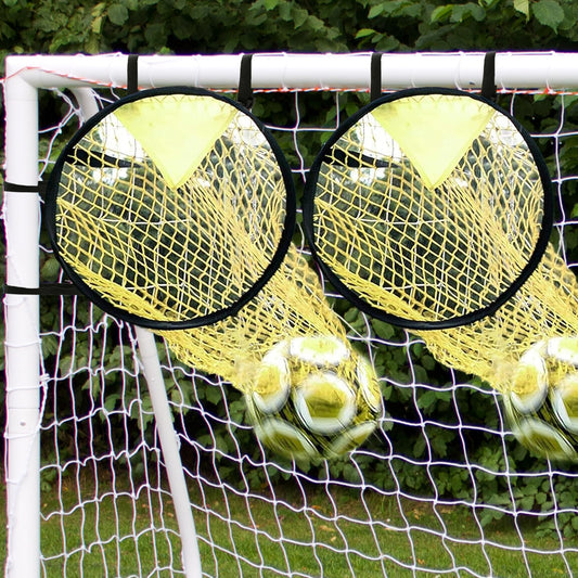 2Pcs Soccer Goals for Backyard, Football Target Nets for Throwing 17x28inch Football Trainer Throwing Net Soccer Gear Practice Equipment or Improving Throw Accuracy, Portable Footballs Accessories