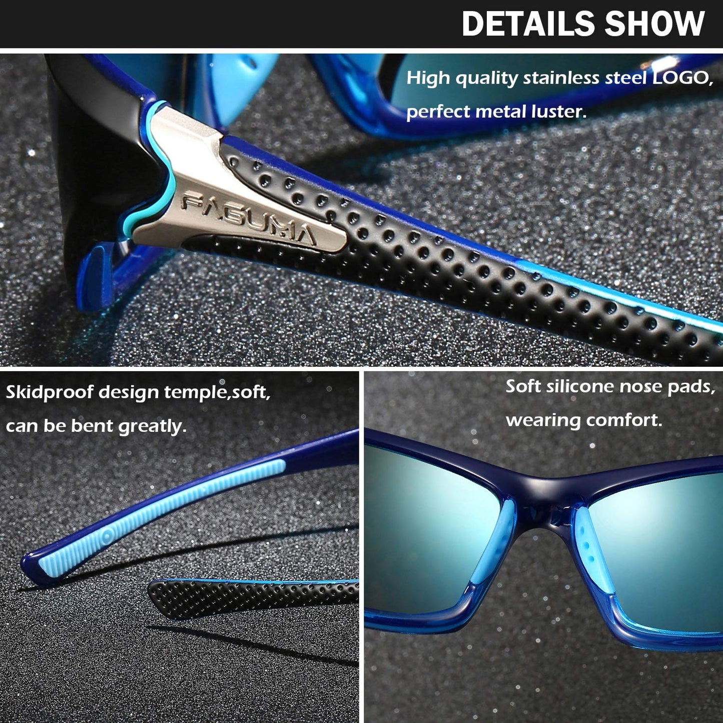 FAGUMA Sports Polarized Sunglasses For Men UV400 Protection