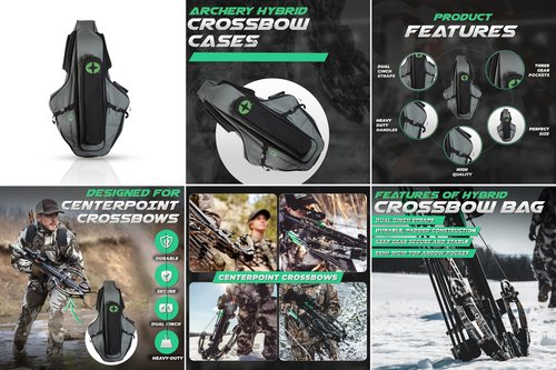 CenterPoint Archery AXCHXBGS Hybrid Crossbow Case For Wrath Crossbow,Black