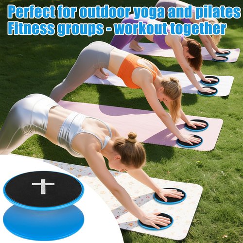 Eyourlife Core Slider Dual-Sided Sliders for Working Out 2-Pack on Hardwood & Carpet Pilates Equipment with Cross Design Portable Fitness Equipment for Abs Yoga Board & Full-Body Training