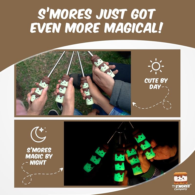Glow in the Dark Marshmallow Roasting Sticks 4 Pack - Variation: Glow Skewers 4 Pack