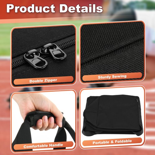 Easecos 39" Starting Block Carry Bag Heavy Duty Starting Block Storage Organizer Bag for Track and Field, Large Portable Duffel Tote with Comfortable Handle for Sports Equipment Travel Camping
