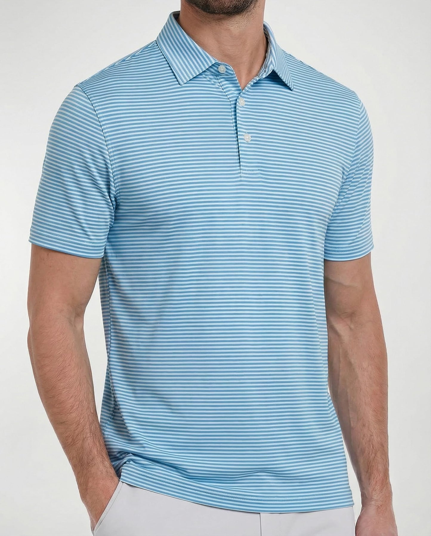 2 Pack Men's Golf Polo Shirts Short Sleeve Dry Fit Print Performance Mositure Wicking Golf Shirts for Men Casual XL