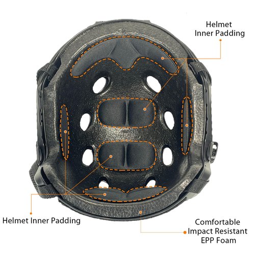 ATAIRSOFT PJ Type Tactical Paintball Airsoft Fast Helmet Black