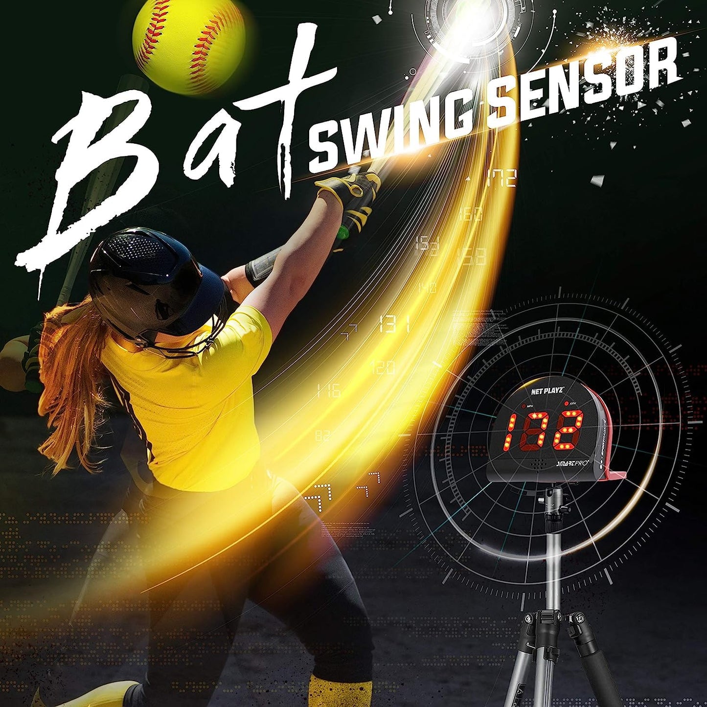 Softball Radars, Speed Sensors Training Equipment (Hands-Free Radar Guns, Pitching Speed Guns | Softball Gifts, High-Tech Gadget & Gear for Softball Players