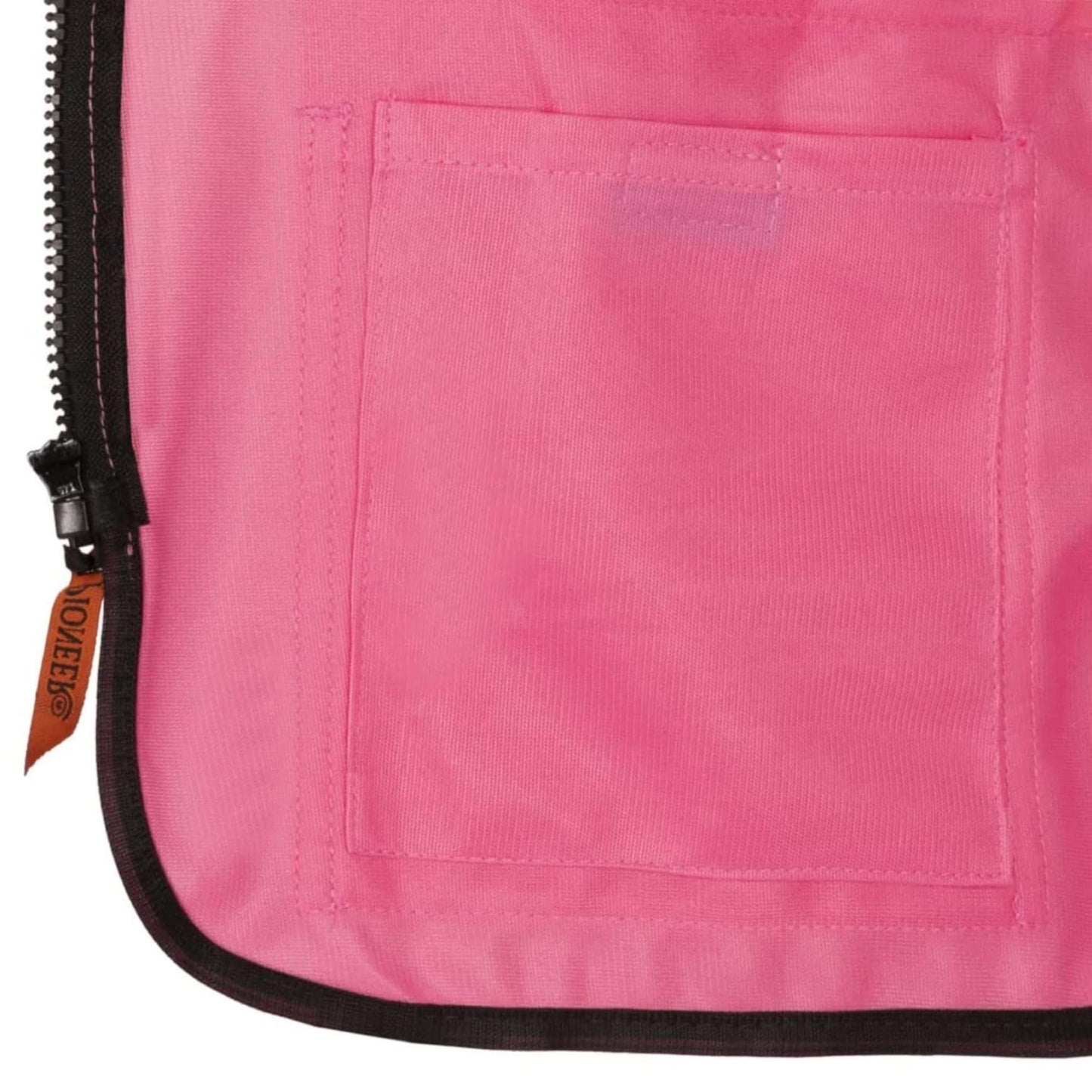 Pioneer Safety Vest for Women With Pockets - Hi-Vis Class 1, Reflective Tape - For Construction - Pink