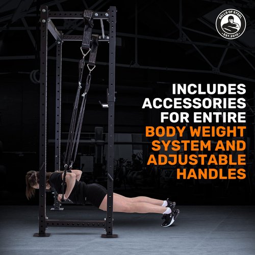 Bells of Steel Utility Suspension Straps for Exercise - Commercial and Home Suspension Training Kit - Nylon Suspension Straps for Bodyweight Workout - 700 lb Capacity Suspension Trainer