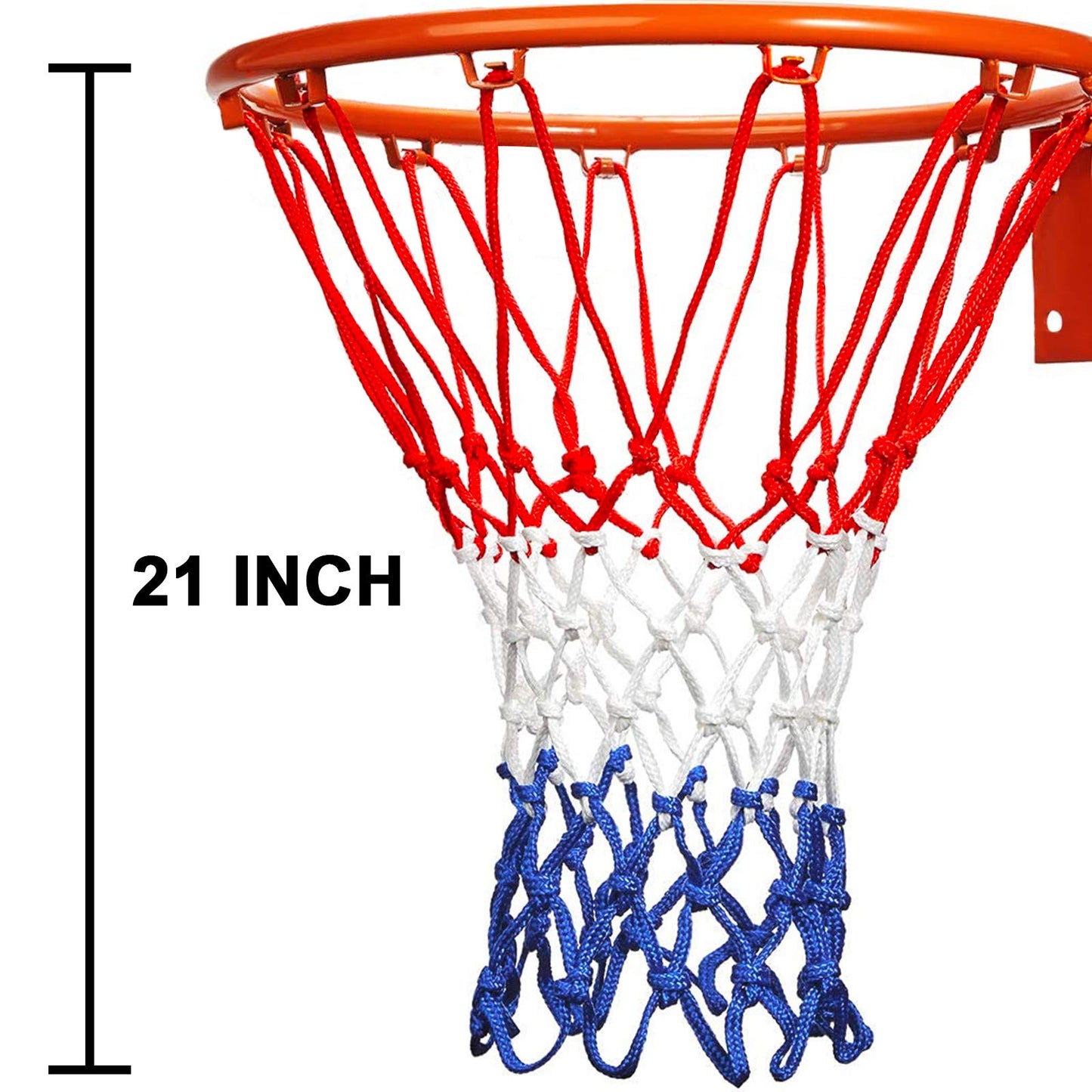 LAO XUE Upgraded Thickening Heavy Duty Basketball Net,18 Inch Hoop