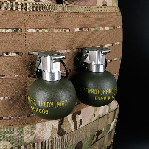 Zhongren Dummy Grenade Toy Model Plastic Grenades CS Airsoft Tactical Gear Accessories for Army Fans Cosplay Movie Props Outdoor (M67)