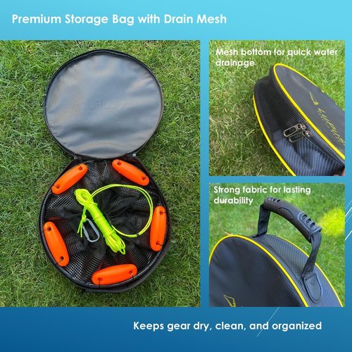 Floating Fish Basket – Collapsible Fishing Net Cage for Live Fish – Heavy-Duty Fishing Net Baskets for Shore, Boat & Dock Fishing