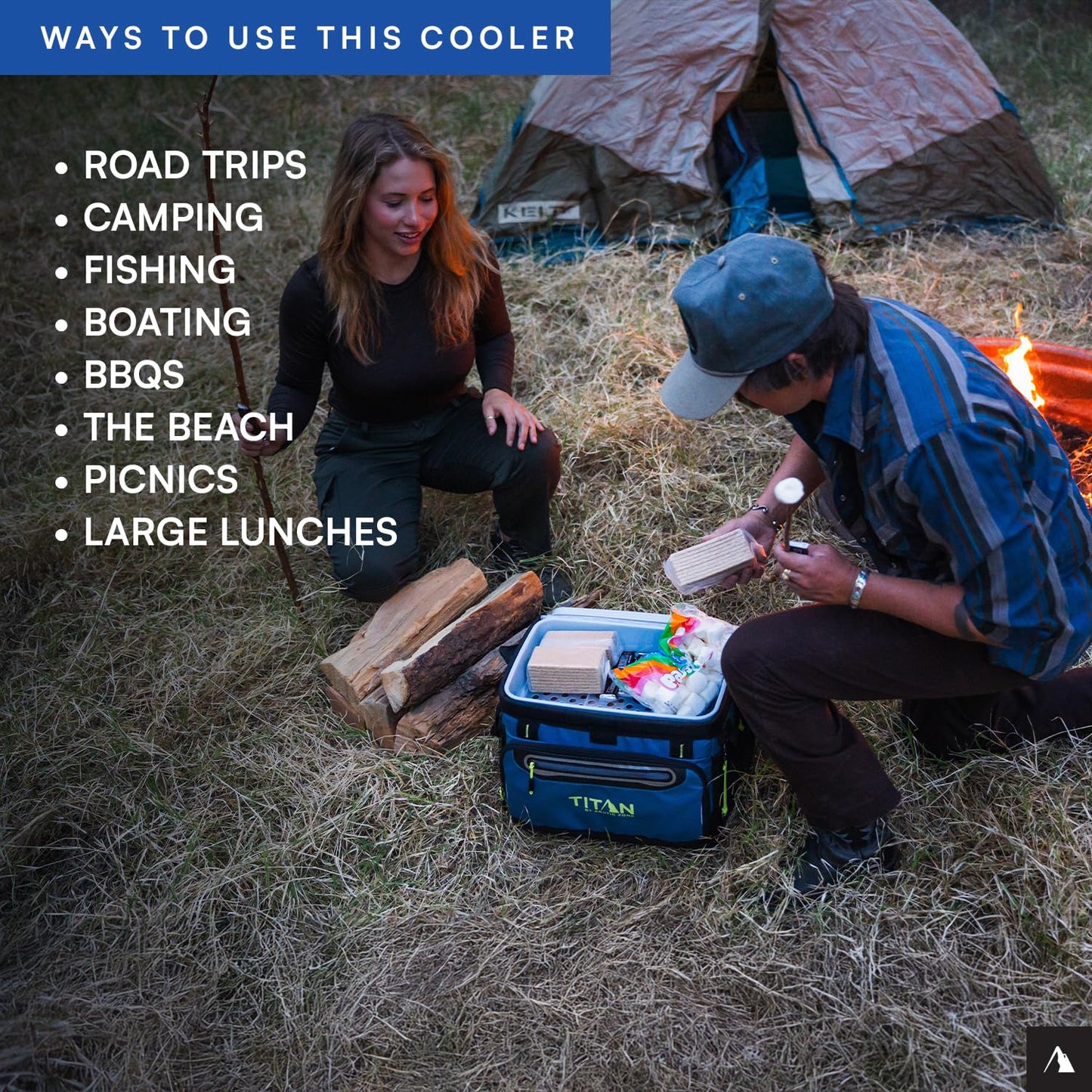 Titan by Arctic Zone Deep Freeze Cooler - 30 Can Zipperless Hardbody Cooler with Deep Freeze Insulation, HardBody Liner, and SmartShelf - Citrus Green