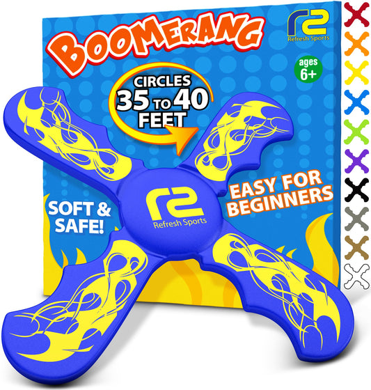 Fun Boomerang for Kids - Soft & Easy to Use - Outdoor Toys for Kids or Adults - Best Gifts for 6 7 8 9 10 Year Old Boys & Girls + 2026 Top Toys for Boys Age 8-12 - Fun Outdoor Toy for Boy Gift Ideas