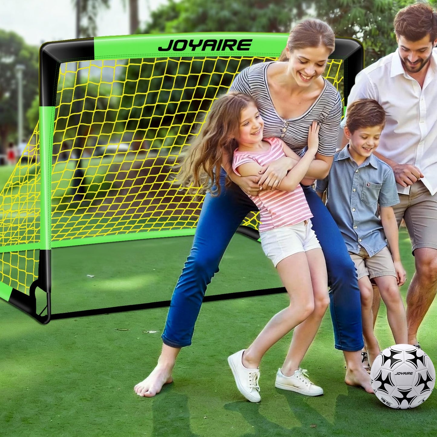 Soccer Goals for Backyard Set, Portable Kids Toddler Soccer Net 2 of 4' x 3', Pop Up Soccer Goal Soccer Training Equipment with Size 4 Soccer Ball, Carry Bag, Youth, Games, Sport, Outdoor Play