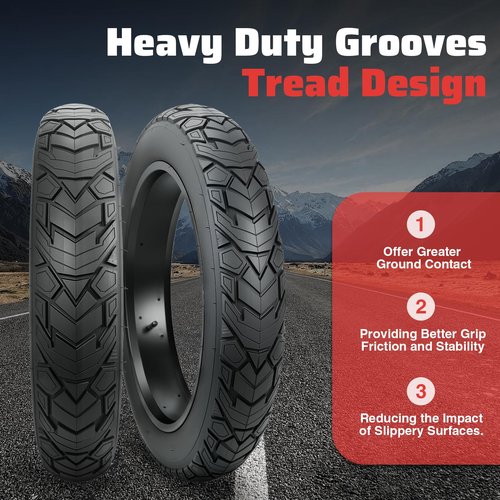 MEGHNA Fat Bike Tire 20 x 4.0 inch Electric Bike Fat Tire 20 inch Deep Arrow Grooves Foldable Replacement All Terrain Tire for Fat Snow E-Bike, Black, 20 inch-2 Pack, with Inner Tubes