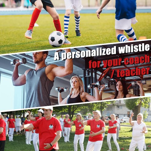 Personalized Coach Whistle with Lanyard, Engraved Whistle for Coaches, Loud Crisp Sound Whistle Necklace, Appreciation Gifts for Coaches, Referee, Teacher, Official, End Of Season Coach Gift