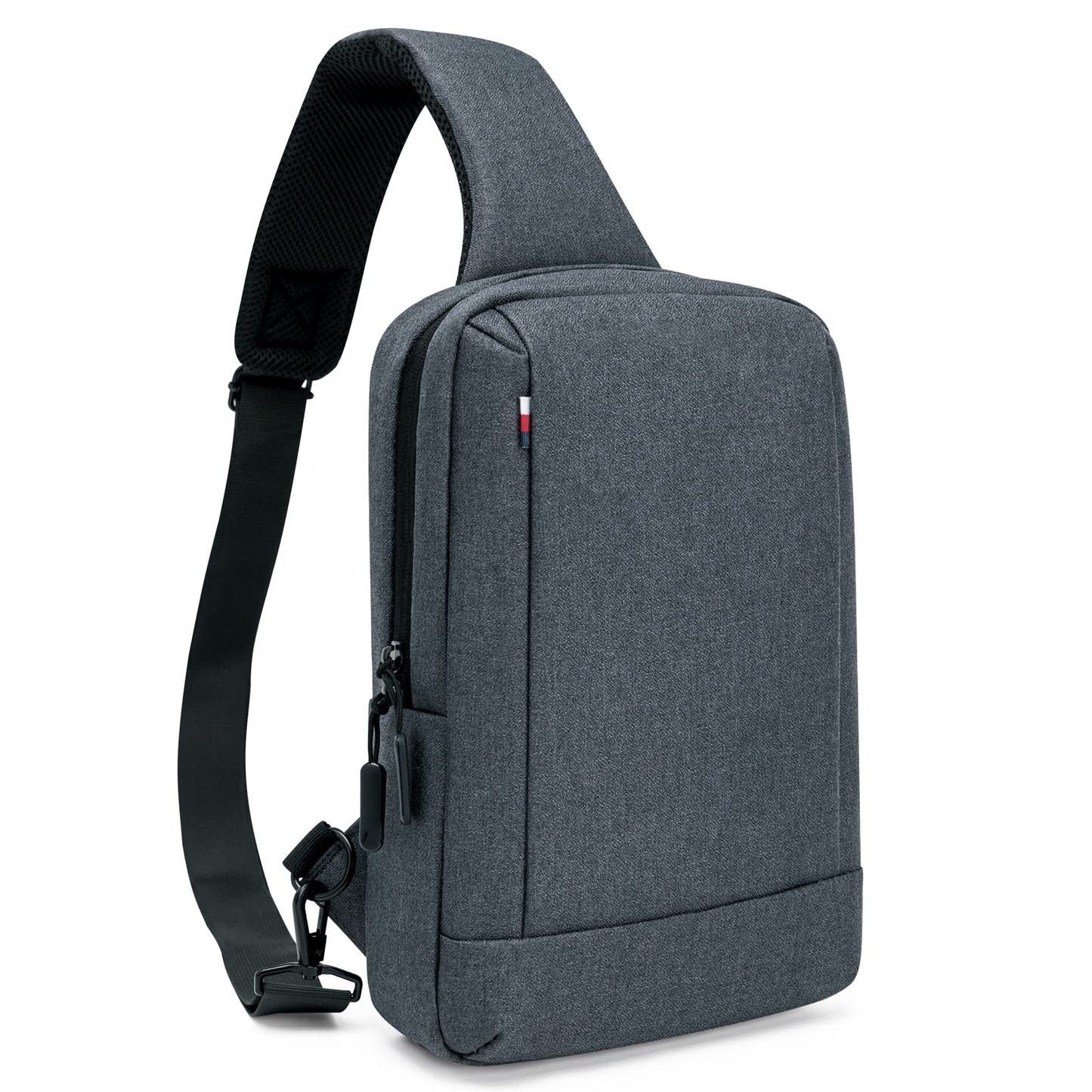 Sling Bag Crossbody Bag Men with USB Charging Port Small Messenger Bag Cross Body Shoulder Bag Sling Backpack Women with Adjustable Shoulder Strap (Oxford Cloth, Grey)