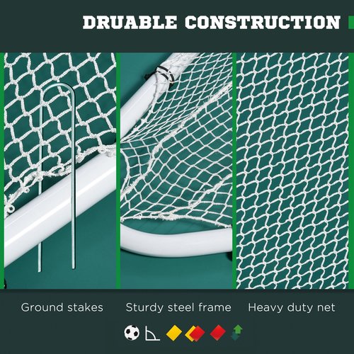 Soozier 6' x 6' Folding Lacrosse Goal, Backyard Lacrosse Net with Steel Frame, Soccer & Lacrosse Training Equipment for Kids, Youth, Adults