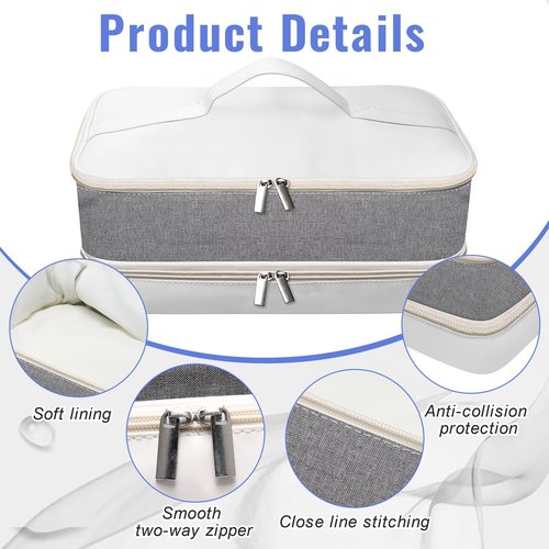 Zhaoyao Case for Shark Flex Style, Travel Case for Dyson Airwrap, Waterproof Durable Beauty Tool Storage Box, Suitable for Multi-accessory Arrangement of Shaper, Hair Curler (White)