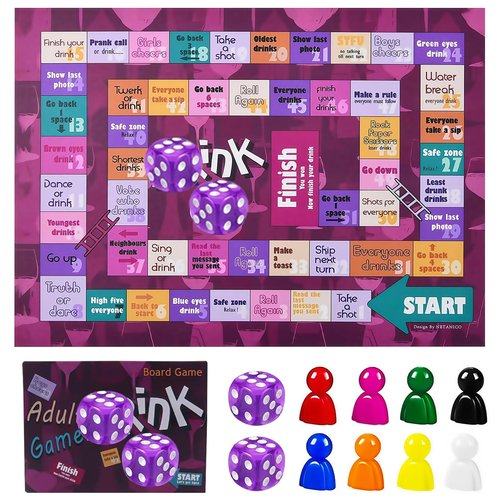 rytopt Drinking Games for Adults, Drunk Games, Adult Games for Game Night, Funny Party Interactive Drinking Games for Game Night, Birthday, Family Play, 2-8 Players