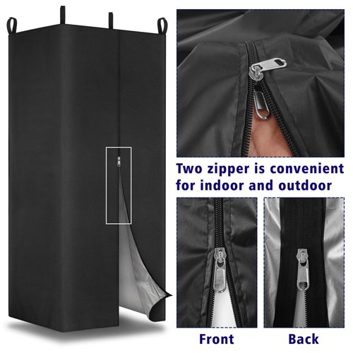 UNIFAMILY Waterproof Pontoon Tent, Privacy Boat Tent, 30 * 27 * 72 in Heavy Duty Hanging Changing Room, Privacy Curtains for Pontoon Boats, Pontoon Boat Tent Attaches to Bimini Top Poles