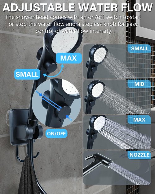 Beviliu Portable Shower, 6000mAh Rechargeable Portable Shower for Camping with USB Cable Outdoor Shower Portable Shower Head, Car Camping Gear, Pet Bathing Dog Shower, Portable Camping Shower