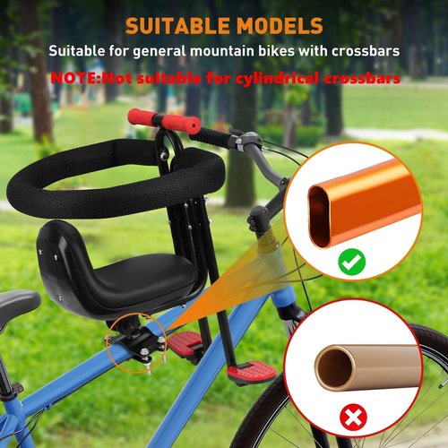 EWAIDI Child Bike Seat - Front Mount, Kids Bike Seat for Adult Bike, Baby Bike Seat Front Mounted, Toddler Bike Seat for Children 1~5 Years